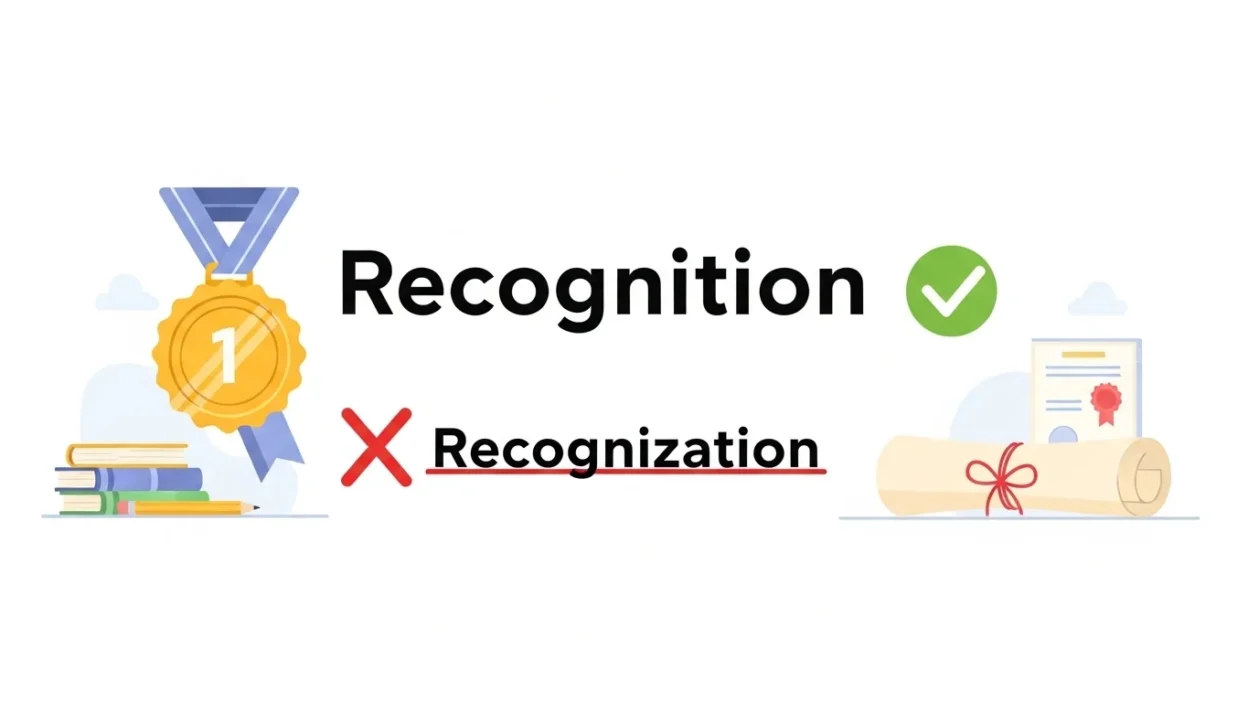 Recognization vs Recognition