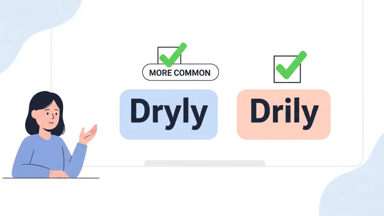 Drily vs Dryly