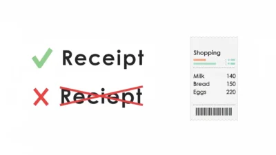 Reciept vs Receipt