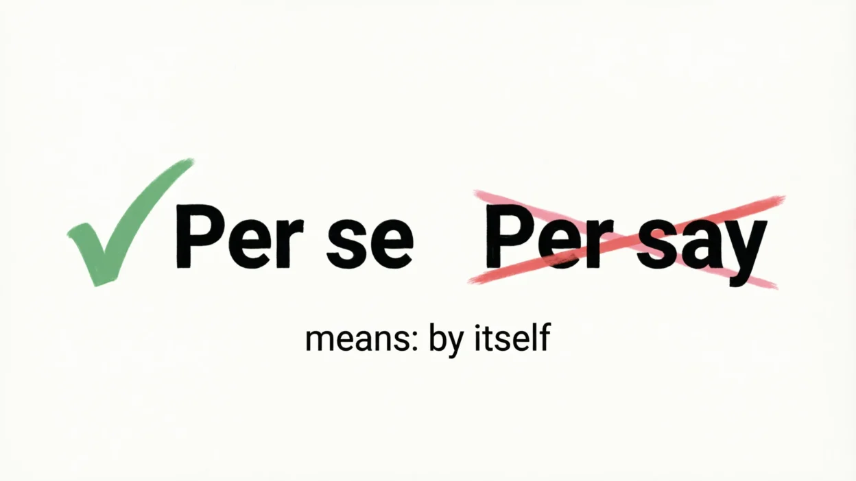 Per Se vs Per Say