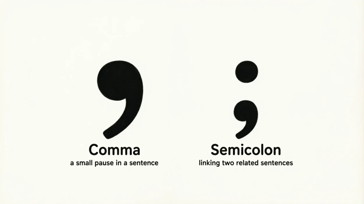 Comma vs Semicolon