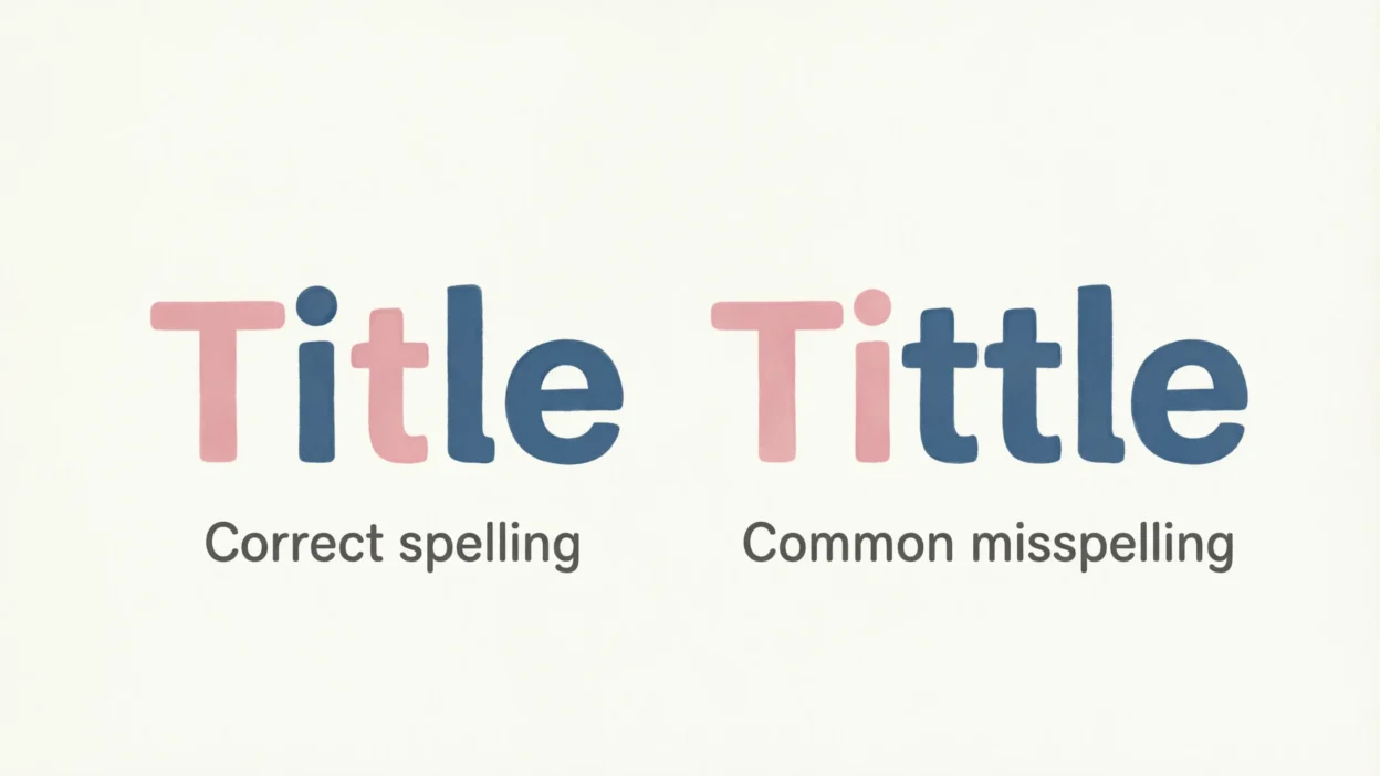 Title vs Tittle