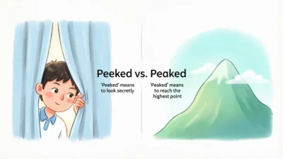 Peeked vs Peaked
