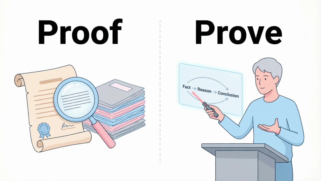 Proof vs Prove