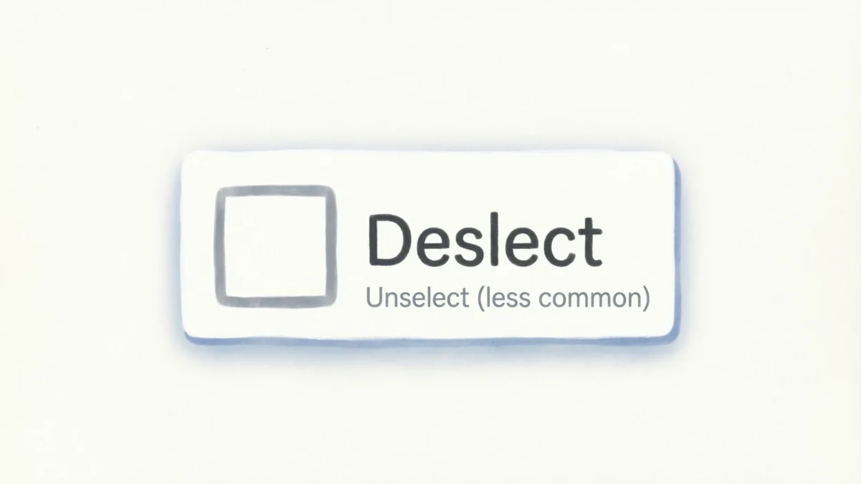 Unselect vs Deselect
