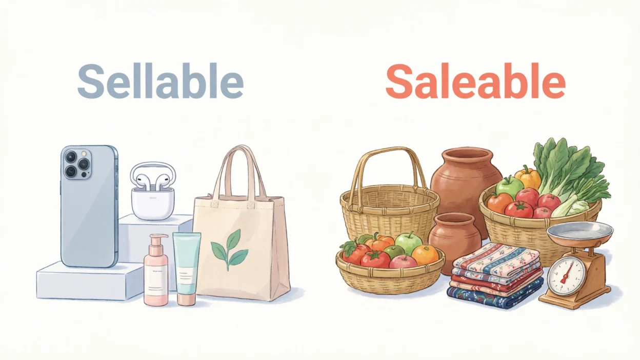 Sellable vs Saleable