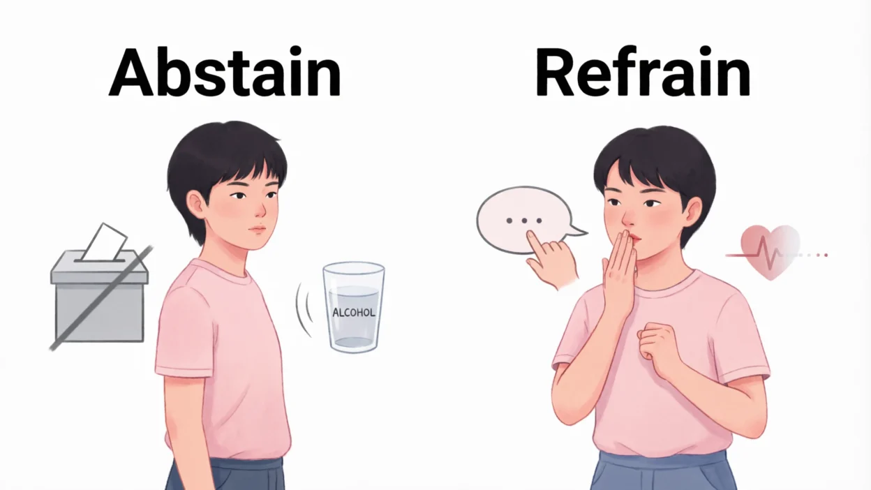 Abstain vs Refrain