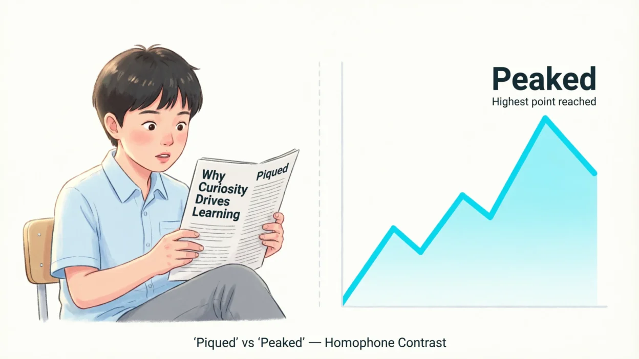 Piqued vs Peaked