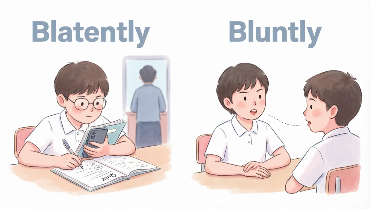 Blatantly vs Bluntly