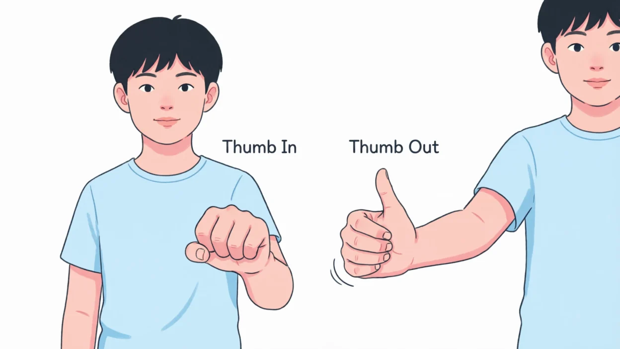 Thumb In vs Thumb Out