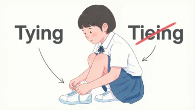 Tying vs Tieing