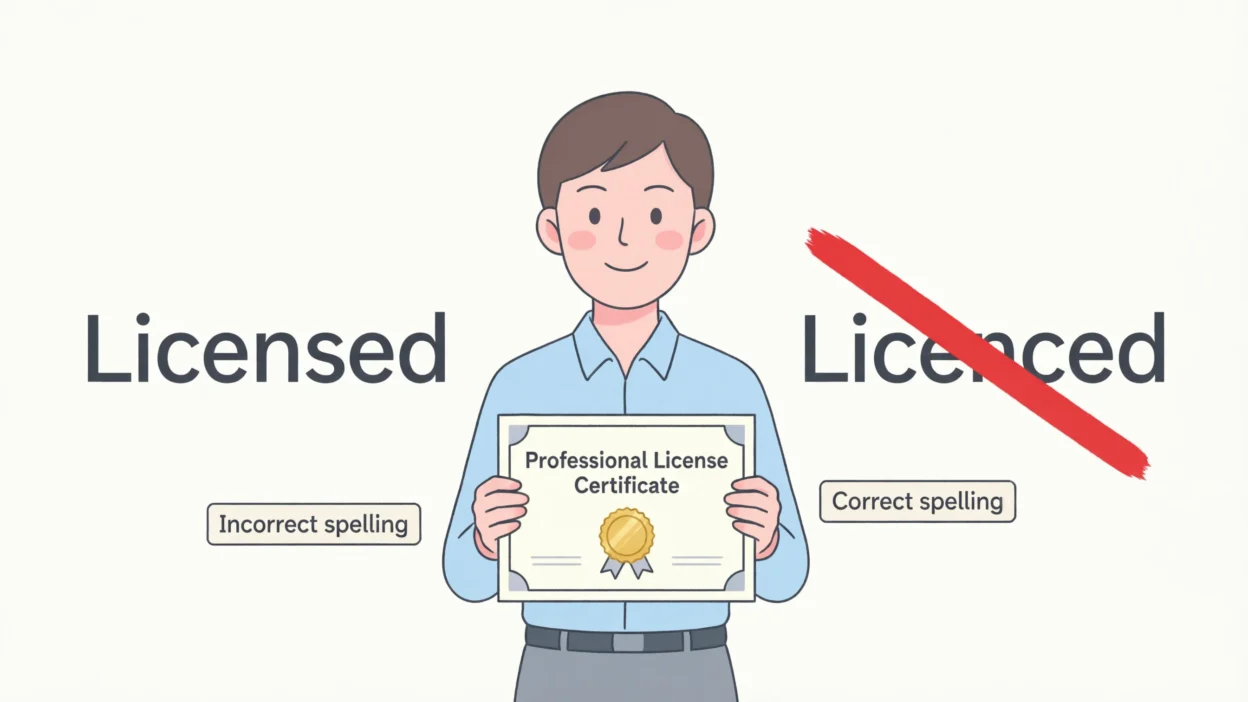 Licensed vs Licenced