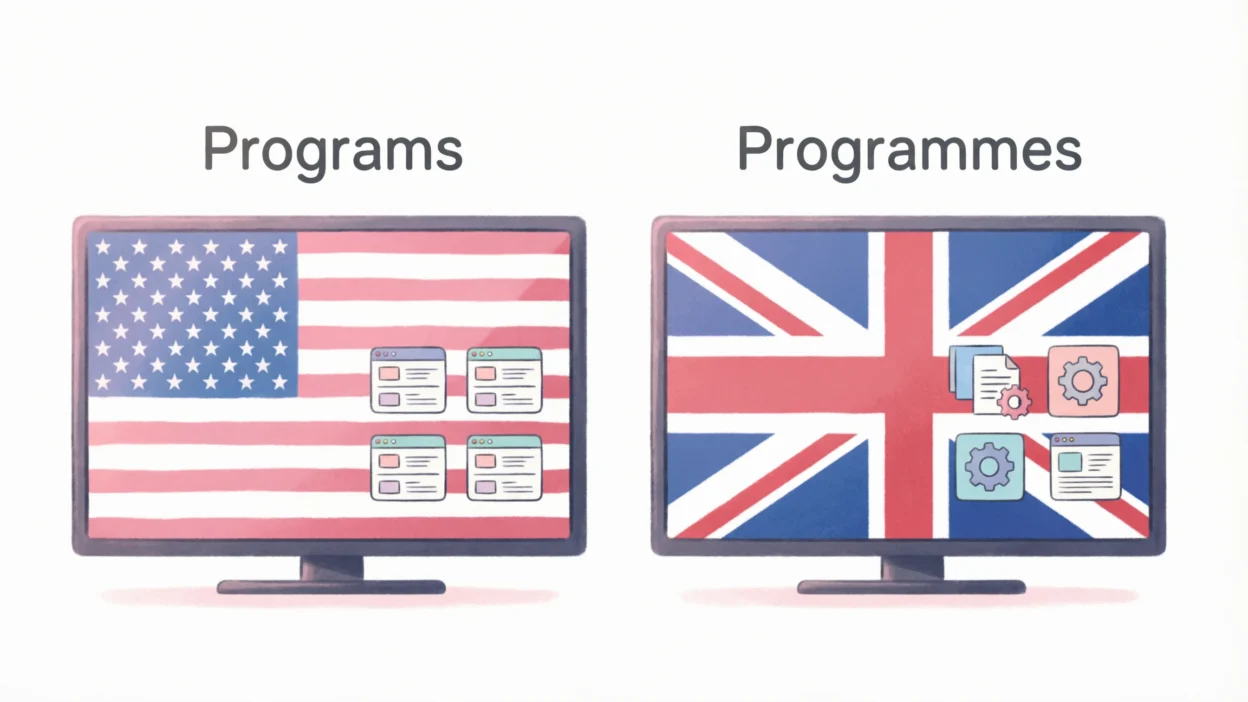Programs vs Programmes