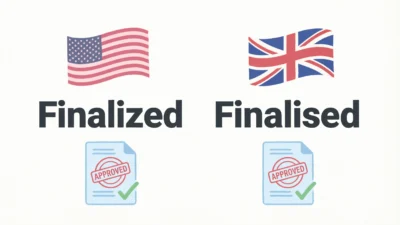 Finalised vs Finalized